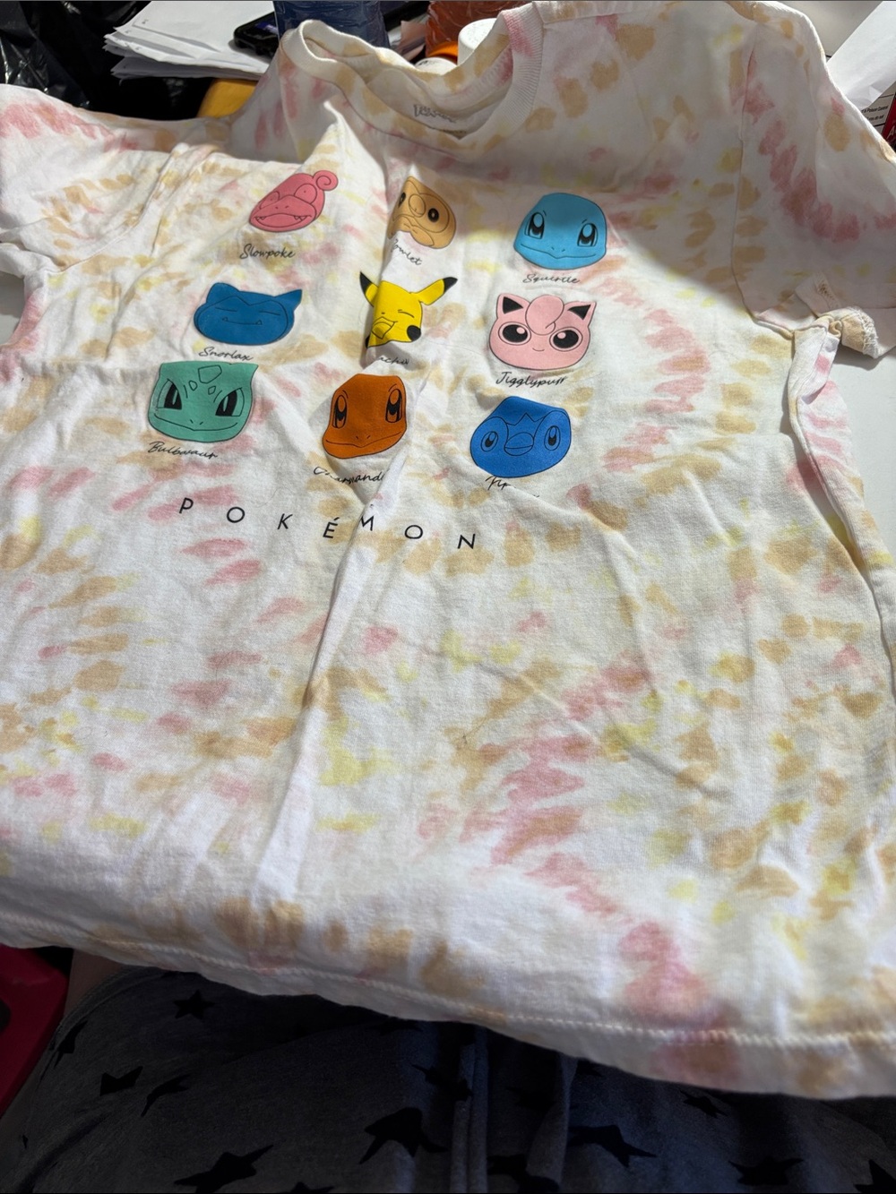 Pokemon Tie-Dye Character Tee - Multicolor Large